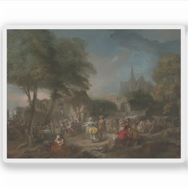 Gabriel Jacques de Saint-Aubin - Der Country-Tanz Aufkleber (Vorderseite)