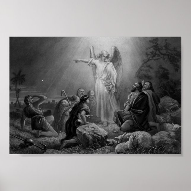 Gabriel verkündet die Geburt Jesu Poster (Vorne)