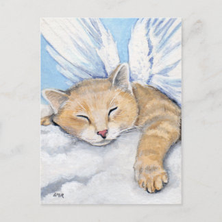 Gabrielle, Angel Cat in Wolkenmalerei Postkarte