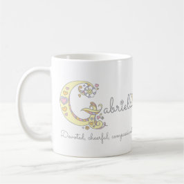 Gabrielle Buchstabe G Name bedeutet Monogramm-Tass Kaffeetasse