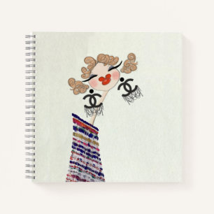 Gabrielle Coco Is Happy Fashion Lover Kunstwerk Notizbuch