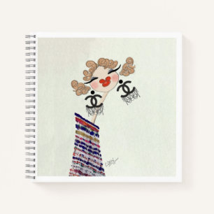 Gabrielle Coco Is Happy Kunstwerk Mode Liebhaber Notizbuch