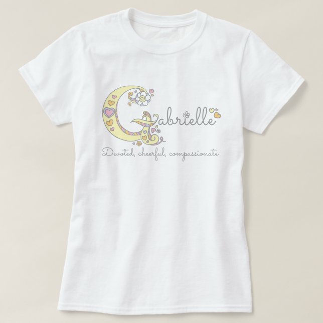 Gabrielle Girls nennen dekorative Brunnenmeinung T-Shirt (Design vorne)