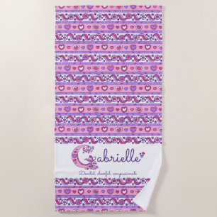 Gabrielle Name Bedeutung Blume Herz rosa Handtuch
