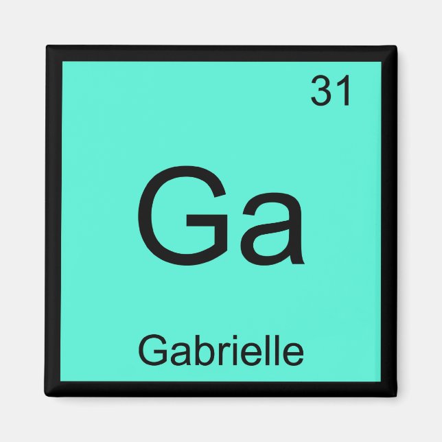 Gabrielle Name Chemistry Element Periodic Table Magnet (Vorne)