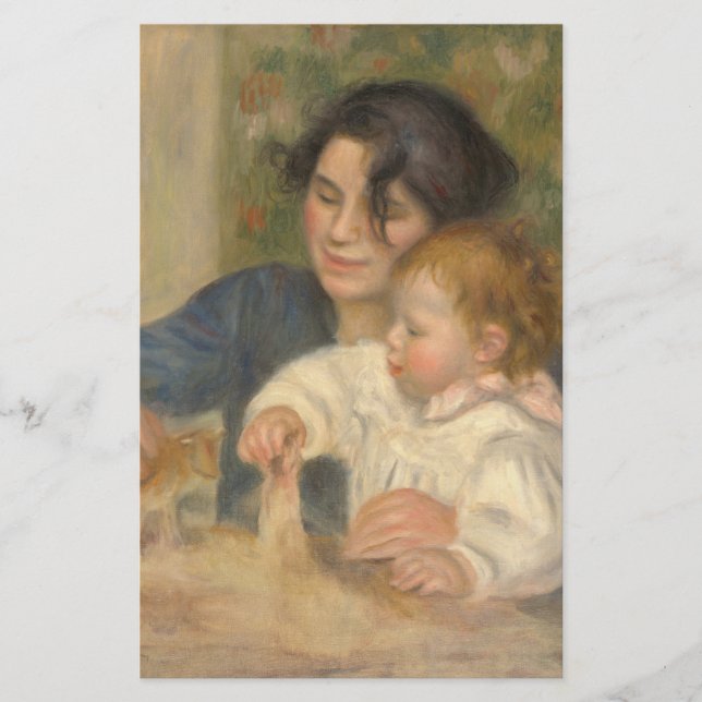 Gabrielle und Jean (von Pierre-Auguste Renoir) Briefpapier (Vorderseite)
