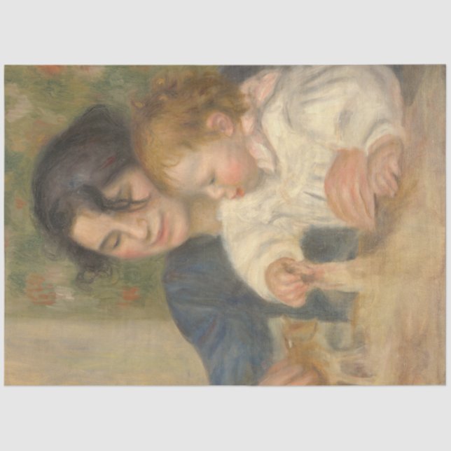 Gabrielle und Jean (von Pierre-Auguste Renoir) Seidenpapier (Vorderseite)