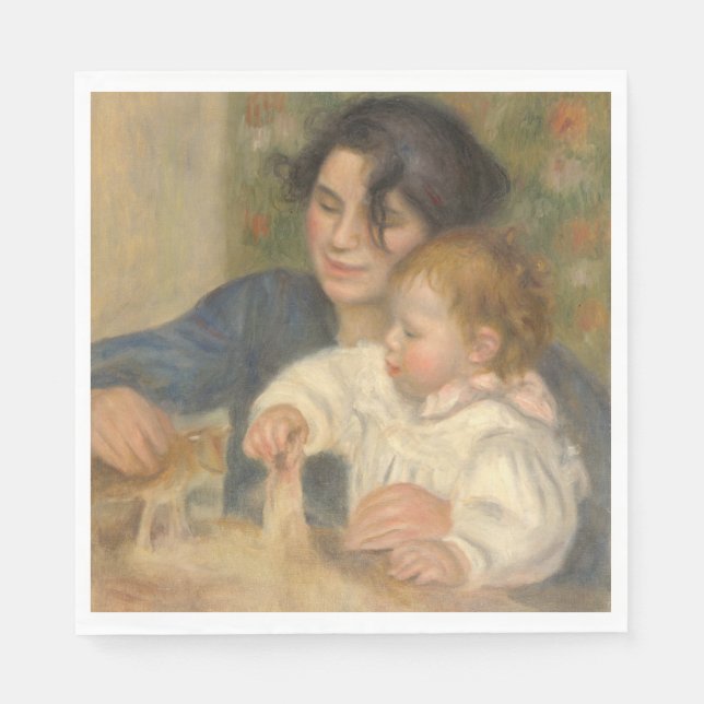 Gabrielle und Jean (von Pierre-Auguste Renoir) Serviette (Vorderseite)