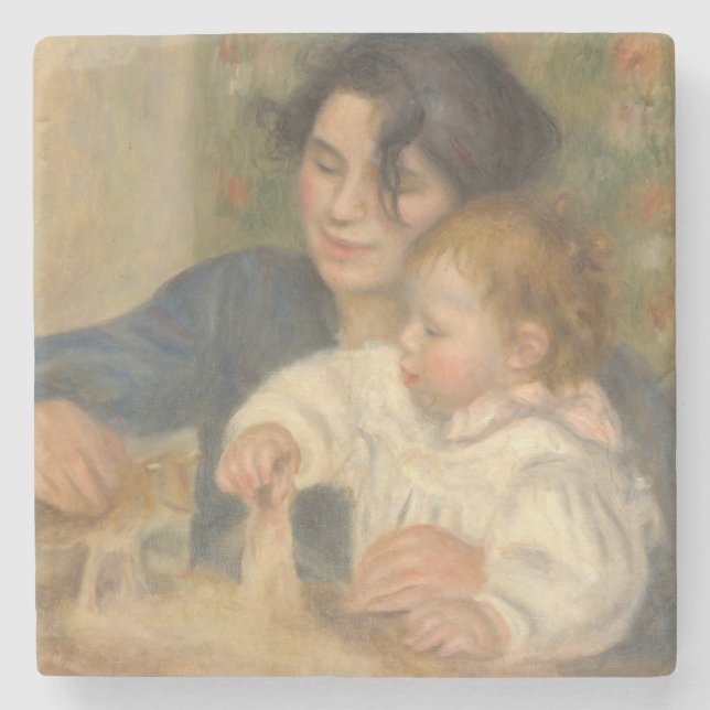 Gabrielle und Jean (von Pierre-Auguste Renoir) Steinuntersetzer (Vorderseite)