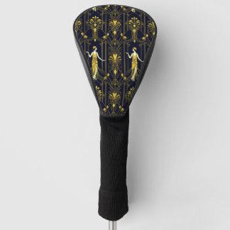 Gabsy Gold- und Schwarz-Dekorationsmuster Golf Headcover