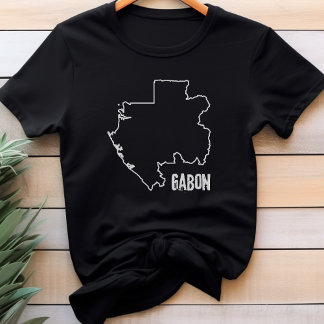 Gabun Country Border Map Gabonese Grenzübergang Ko T-Shirt
