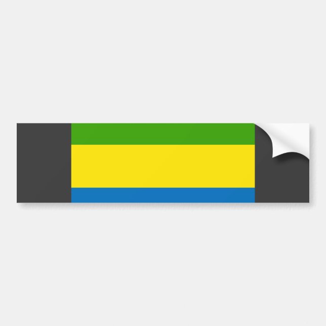 Gabun-Flagge Autoaufkleber (Vorne)