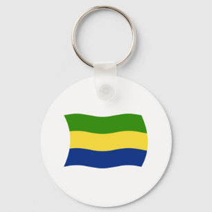 Gabun Flagge Schlüsselanhänger