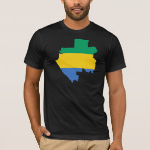 Gabun-Flaggen-Karte GA T-Shirt