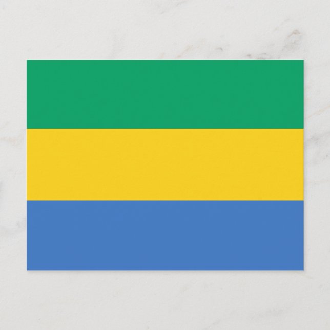 Gabun-Flaggen-Postkarte Postkarte (Vorderseite)
