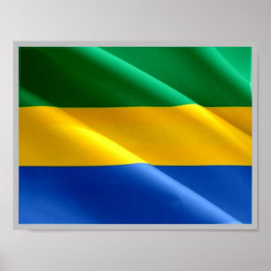 Gabun - Gabunische Flagge - Poster