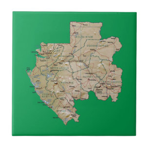 Gabun-Karten-Fliese Fliese