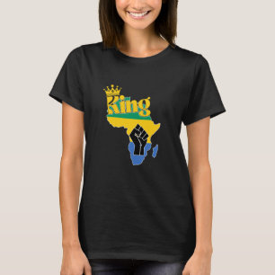 Gabun King mit gabunischer Flagge in Afrika Karte  T-Shirt