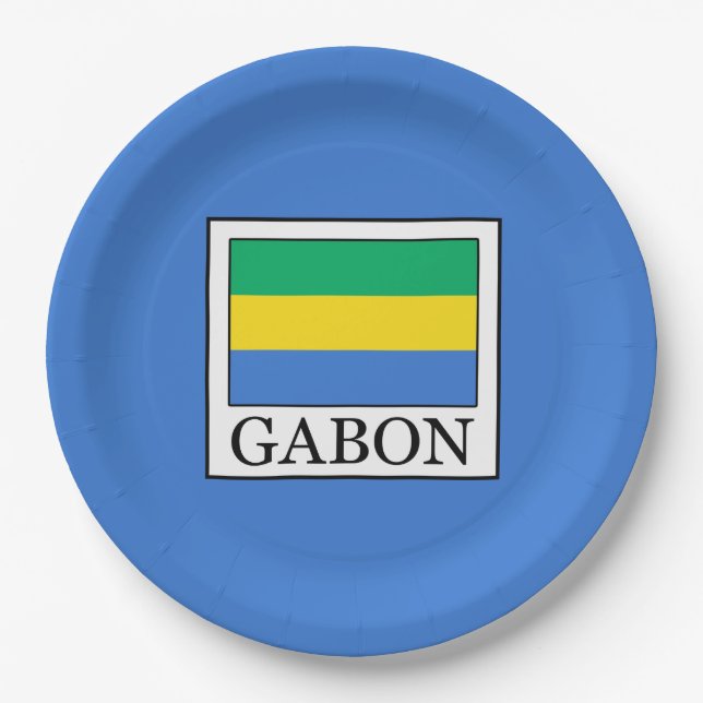 Gabun Pappteller (Vorderseite)