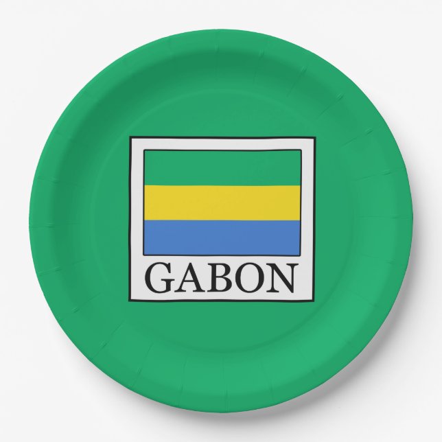 Gabun Pappteller (Vorderseite)