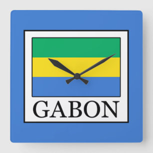 Gabun Quadratische Wanduhr