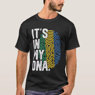 Gabun Wurzeln Flagge Fingerabdruck Grafik Patrioti T-Shirt