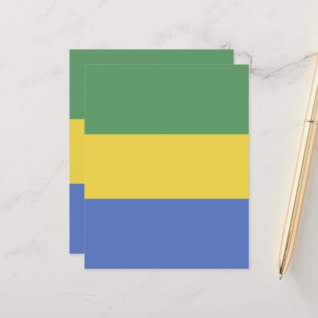 Gabunische Flagge (Vorderseite/Rückseite Beispiel)