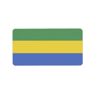 Gabunische Flagge Adressaufkleber