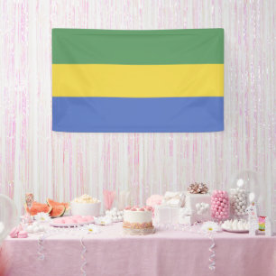 Gabunische Flagge Banner