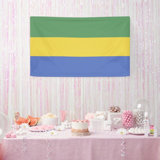 Gabunische Flagge Banner (Party)