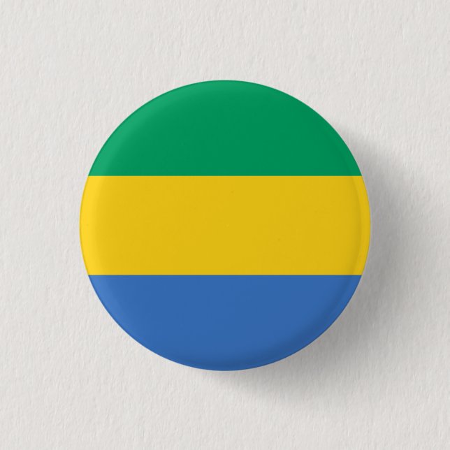 Gabunische Flagge, Flagge Gabuns Button (Vorderseite)