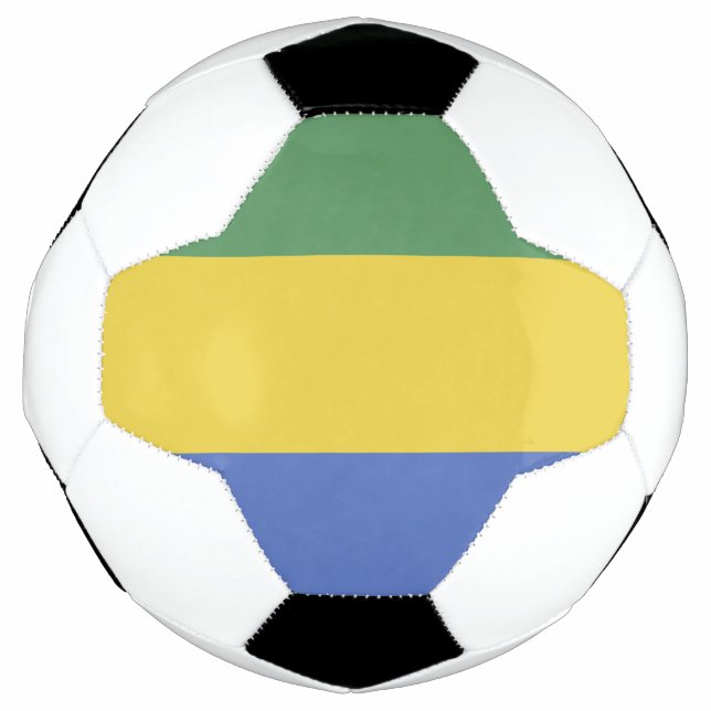 Gabunische Flagge Fußball (Vorderseite)