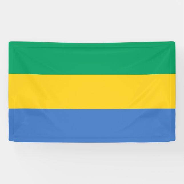 Gabunische Flagge (Gabun) Banner (Horizontal)
