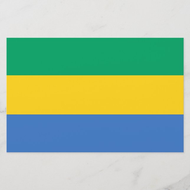 Gabunische Flagge (Gabun) Briefpapier (Vorderseite)