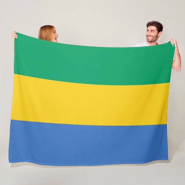 Gabunische Flagge (Gabun) Fleecedecke (Beispiel)