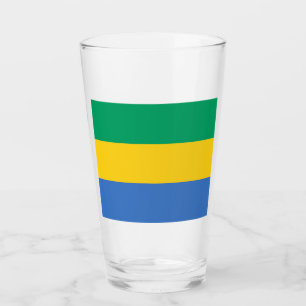 Gabunische Flagge (Gabun) Glas
