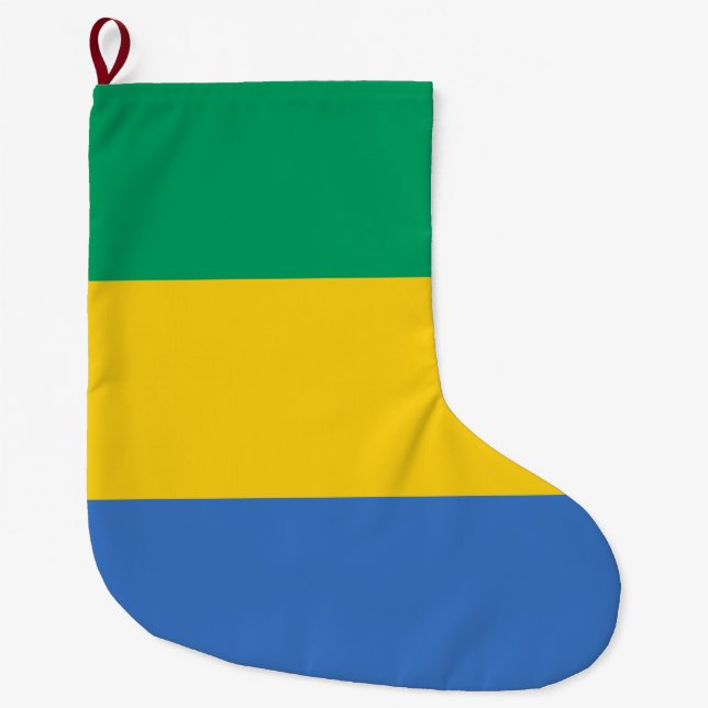 Gabunische Flagge (Gabun) Großer Weihnachtsstrumpf (Vorderseite)
