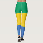 Gabunische Flagge (Gabun) Leggings<br><div class="desc">Dieses Design zeigt die Nationalflagge von Gabun, einem Land an der Westküste Zentralafrikas. Gabun liegt am Äquator. Gabun grenzt an Äquatoriale Guinea im Nordwesten, Kamerun im Norden, die Republik Kongo im Osten und Süden und den Golf der Guinea im Westen. Die Hauptstadt Gabun ist Libreville, die auch die größte Stadt...</div>