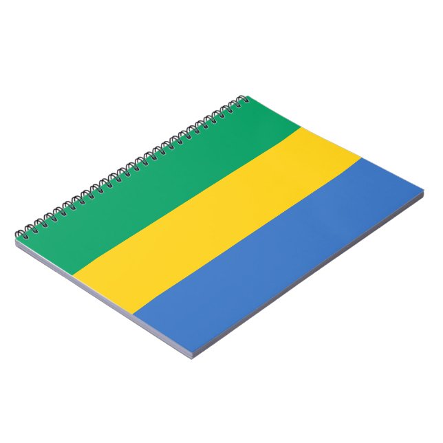 Gabunische Flagge (Gabun) Notizblock (Linke Seite)