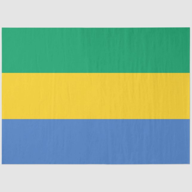 Gabunische Flagge (Gabun) Seidenpapier (Vorderseite)