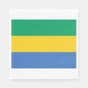 Gabunische Flagge (Gabun) Serviette