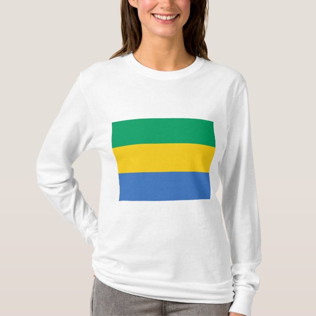 Gabunische Flagge (Gabun) T-Shirt (Vorderseite)
