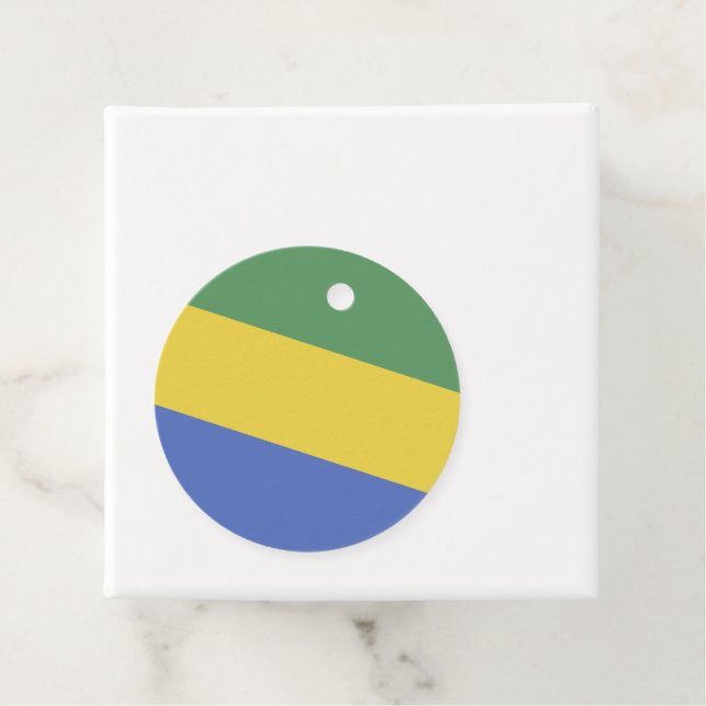 Gabunische Flagge Geschenkanhänger (Beispiel)