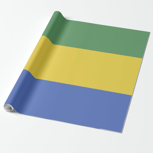 Gabunische Flagge Geschenkpapier (Ungerollt)