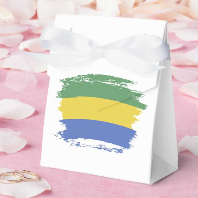 Gabunische Flagge Geschenkschachtel (Hochzeit)