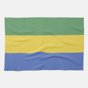 Gabunische Flagge Geschirrtuch
