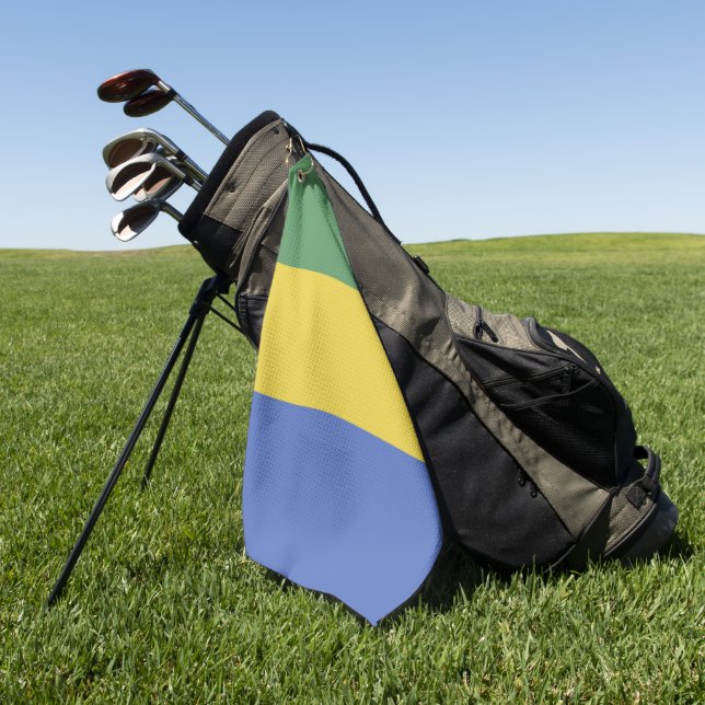 Gabunische Flagge Golfhandtuch (Gras)