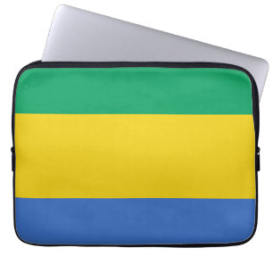 Gabunische Flagge Laptopschutzhülle