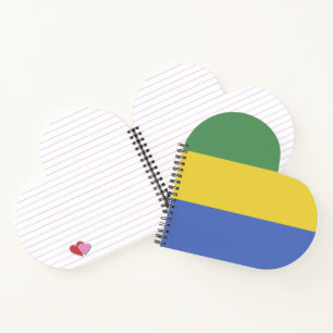 Gabunische Flagge Notizbuch