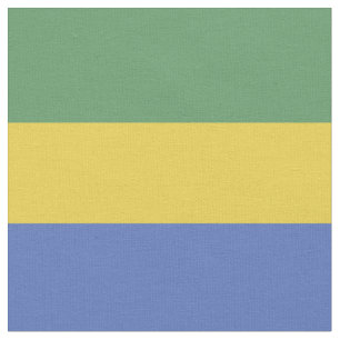 Gabunische Flagge Stoff